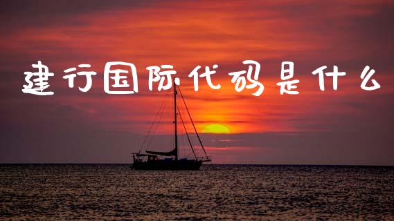 建行国际代码是什么_https://www.gongyisiwang.com_恒指期货_第1张