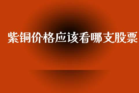 紫铜价格应该看哪支股票_https://www.gongyisiwang.com_道指_第1张