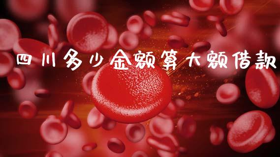 四川多少金额算大额借款_https://www.gongyisiwang.com_恒指期货_第1张
