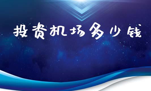 投资机场多少钱_https://www.gongyisiwang.com_期货公司手续费排名_第1张