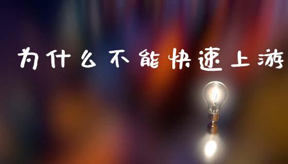 为什么不能快速上游_https://www.gongyisiwang.com_期货公司手续费排名_第1张