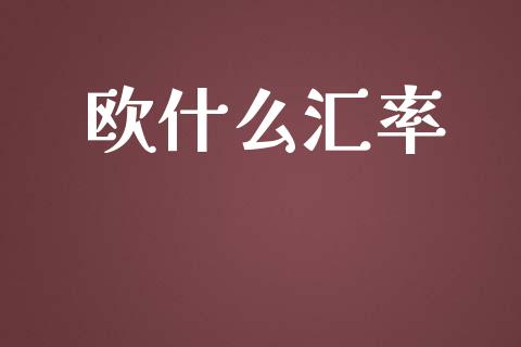 欧什么汇率_https://www.gongyisiwang.com_股指期货_第1张