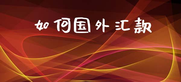 如何国外汇款_https://www.gongyisiwang.com_原油期货_第1张