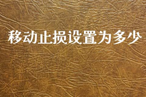 移动止损设置为多少_https://www.gongyisiwang.com_期货公司手续费排名_第1张