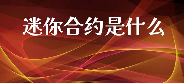 迷你合约是什么_https://www.gongyisiwang.com_广发期货手续费_第1张