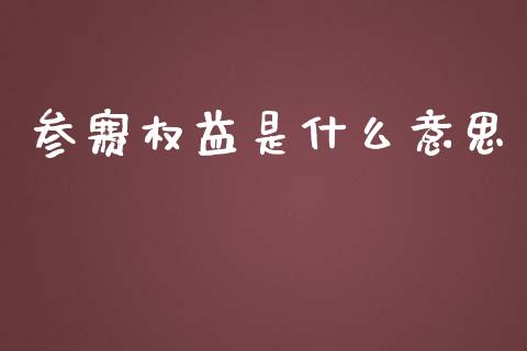 参赛权益是什么意思_https://www.gongyisiwang.com_期货公司手续费排名_第1张