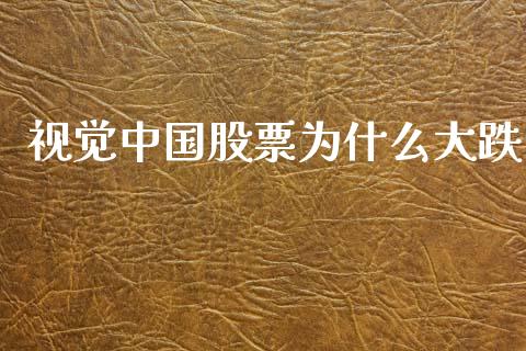 视觉中国股票为什么大跌_https://www.gongyisiwang.com_股指期货交易手续费_第1张