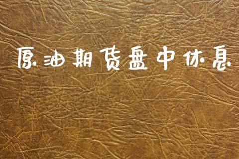 原油期货盘中休息_https://www.gongyisiwang.com_期货公司手续费排名_第1张