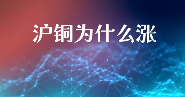 沪铜为什么涨_https://www.gongyisiwang.com_焦炭期货手续费_第1张