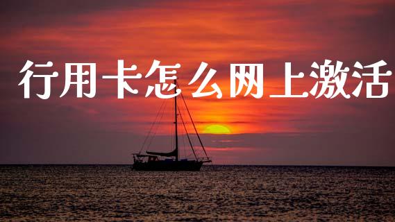 行用卡怎么网上激活_https://www.gongyisiwang.com_股指期货_第1张