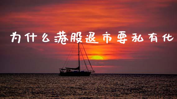 为什么港股退市要私有化_https://www.gongyisiwang.com_道指_第1张