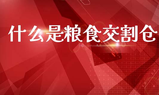 什么是粮食交割仓_https://www.gongyisiwang.com_焦炭期货手续费_第1张