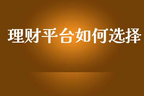 理财平台如何选择_https://www.gongyisiwang.com_股指期货交易手续费_第1张