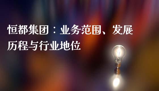 恒都集团：业务范围、发展历程与行业地位_https://www.gongyisiwang.com_广发期货手续费_第1张