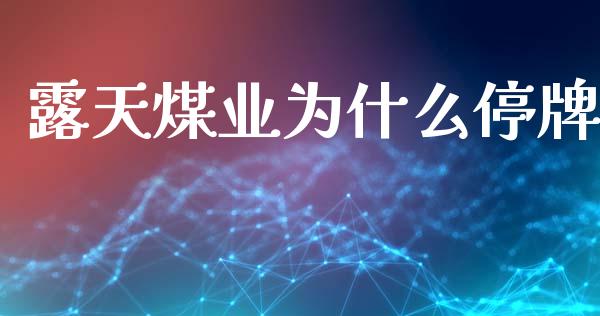 露天煤业为什么停牌_https://www.gongyisiwang.com_道指_第1张