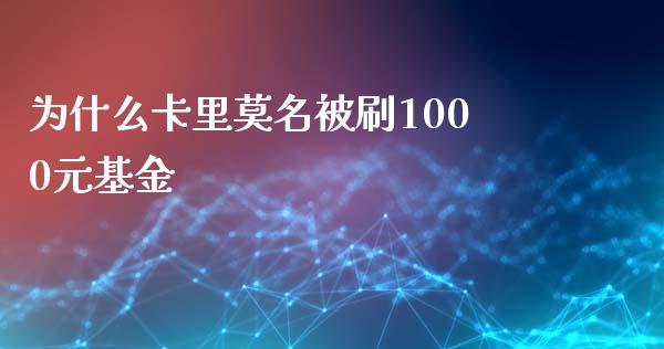 为什么卡里莫名被刷1000元基金_https://www.gongyisiwang.com_广发期货手续费_第1张
