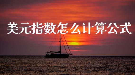 美元指数怎么计算公式_https://www.gongyisiwang.com_股指期货交易手续费_第1张