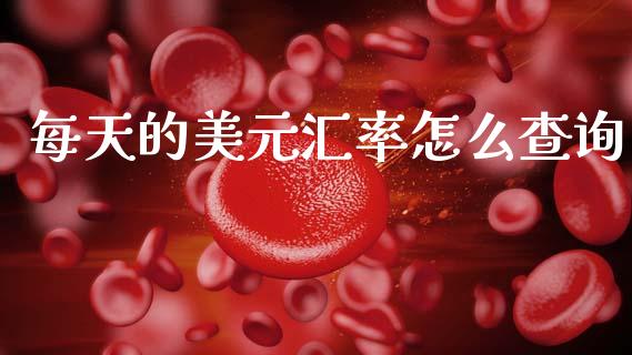 每天的美元汇率怎么查询_https://www.gongyisiwang.com_原油期货_第1张