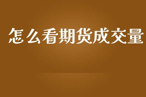 怎么看期货成交量_https://www.gongyisiwang.com_股指期货交易手续费_第1张