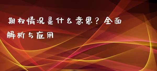期权情况是什么意思？全面解析与应用_https://www.gongyisiwang.com_广发期货手续费_第1张