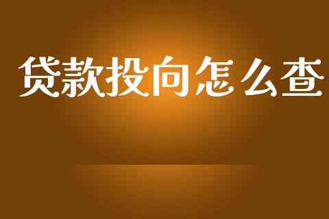 贷款投向怎么查_https://www.gongyisiwang.com_股指期货交易手续费_第1张