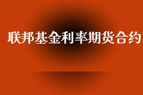 联邦基金利率期货合约_https://www.gongyisiwang.com_股指期货交易手续费_第1张