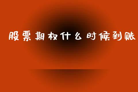 股票期权什么时候到账_https://www.gongyisiwang.com_道指_第1张