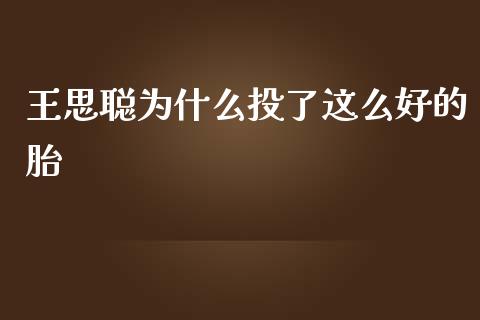 王思聪为什么投了这么好的胎_https://www.gongyisiwang.com_广发期货手续费_第1张