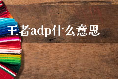 王者adp什么意思_https://www.gongyisiwang.com_道指_第1张