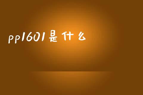 pp1601是什么_https://www.gongyisiwang.com_原油期货_第1张