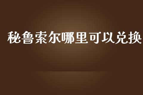 秘鲁索尔哪里可以兑换_https://www.gongyisiwang.com_原油期货_第1张
