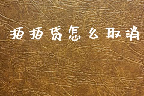 拍拍贷怎么取消_https://www.gongyisiwang.com_焦炭期货手续费_第1张