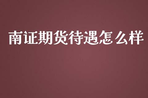 南证期货待遇怎么样_https://www.gongyisiwang.com_期货公司手续费排名_第1张