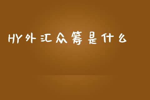 HY外汇众筹是什么_https://www.gongyisiwang.com_股指期货_第1张