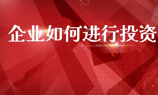 企业如何进行投资_https://www.gongyisiwang.com_恒指期货_第1张