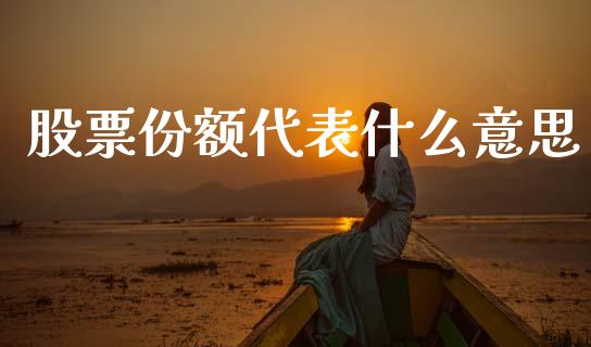 股票份额代表什么意思_https://www.gongyisiwang.com_焦炭期货手续费_第1张