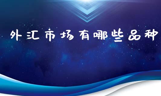 外汇市场有哪些品种_https://www.gongyisiwang.com_股指期货_第1张