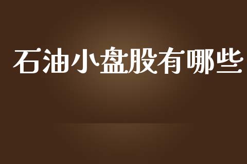 石油小盘股有哪些_https://www.gongyisiwang.com_恒指期货_第1张