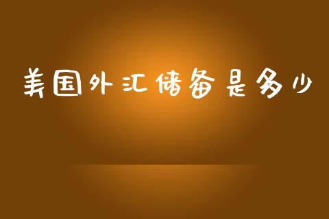 美国外汇储备是多少_https://www.gongyisiwang.com_焦炭期货手续费_第1张