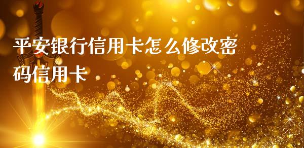 平安银行信用卡怎么修改密码信用卡_https://www.gongyisiwang.com_焦炭期货手续费_第1张