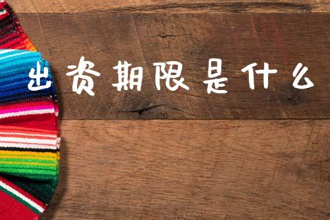 出资期限是什么_https://www.gongyisiwang.com_股指期货交易手续费_第1张