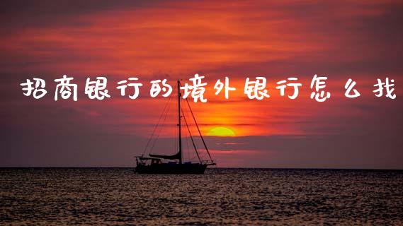 招商银行的境外银行怎么找_https://www.gongyisiwang.com_原油期货_第1张
