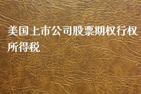 美国上市公司股票期权行权所得税_https://www.gongyisiwang.com_道指_第1张