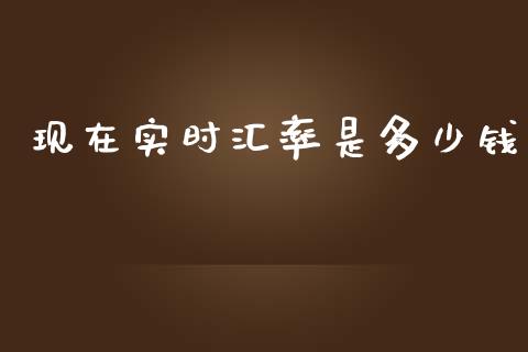 现在实时汇率是多少钱_https://www.gongyisiwang.com_期货公司手续费排名_第1张