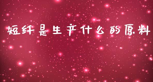 短纤是生产什么的原料_https://www.gongyisiwang.com_焦炭期货手续费_第1张