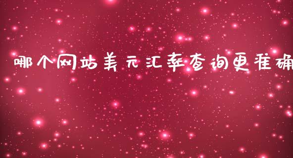 哪个网站美元汇率查询更准确_https://www.gongyisiwang.com_广发期货手续费_第1张