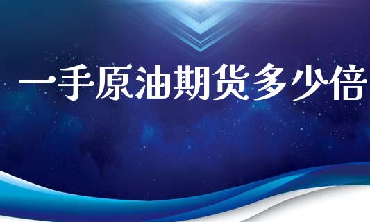 一手原油期货多少倍_https://www.gongyisiwang.com_股指期货交易手续费_第1张