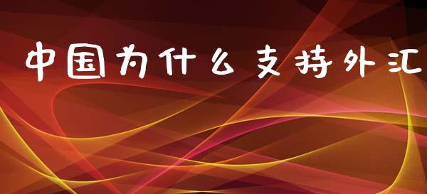 中国为什么支持外汇_https://www.gongyisiwang.com_股指期货_第1张