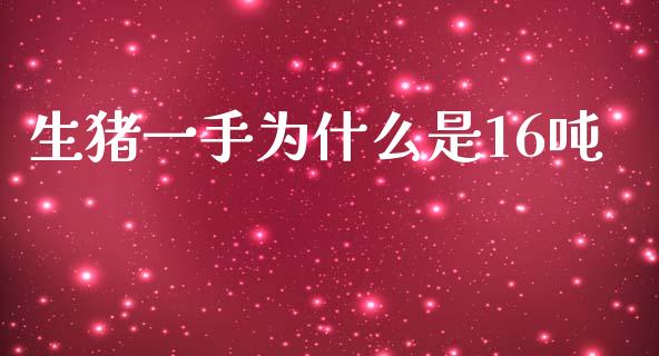 生猪一手为什么是16吨_https://www.gongyisiwang.com_焦炭期货手续费_第1张