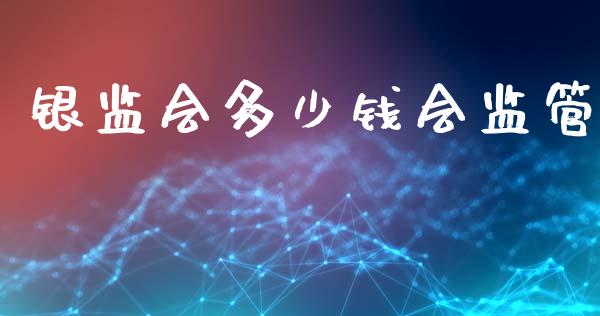 银监会多少钱会监管_https://www.gongyisiwang.com_广发期货手续费_第1张